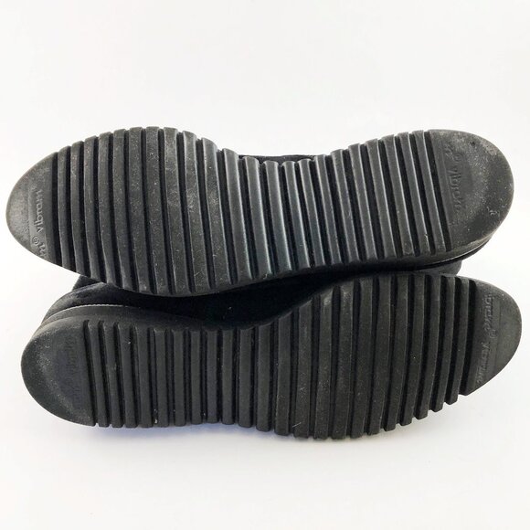 Vintage FERRAGAMO Fur-Lined Suede Lace-Up Ankle Boots with Vibram Sole 7.5B - Picture 9 of 11